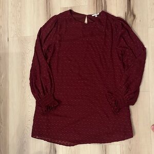 JODIFL Burgundy Textured Dress